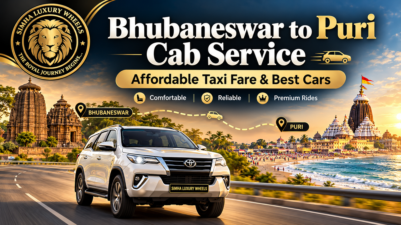 Bhubaneswar to Puri Cab Service | Affordable Taxi Fare & Best Cars